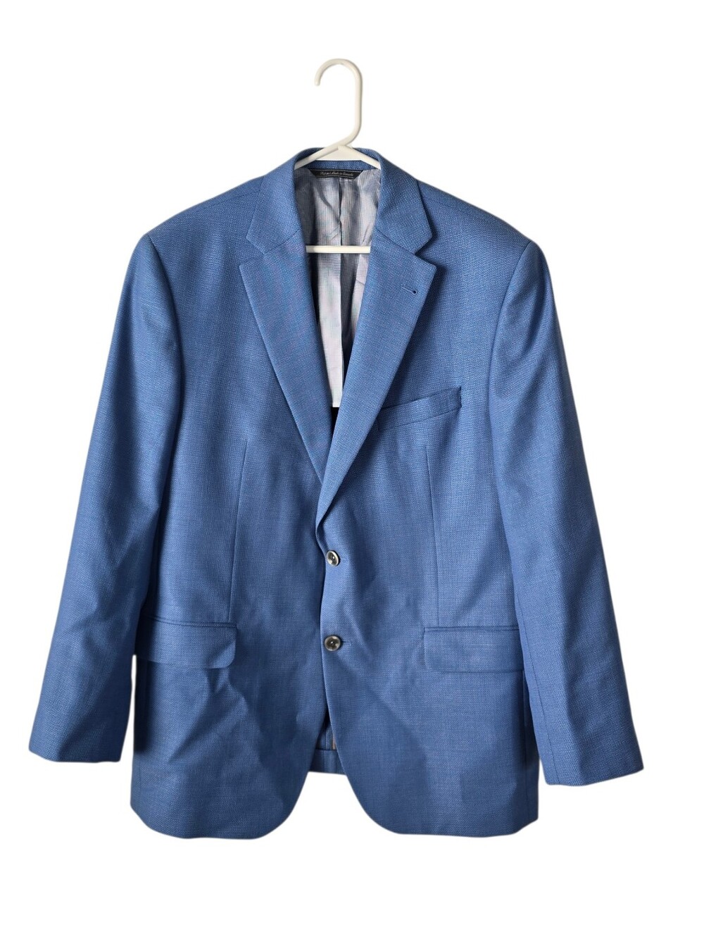Jack Victor Light Blue Coast Wool Sport Coat 44R Classic Fit Single Breasted